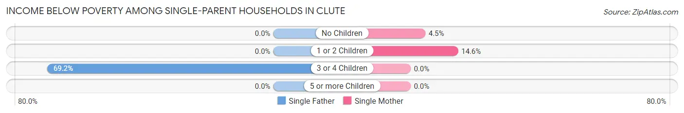 Income Below Poverty Among Single-Parent Households in Clute