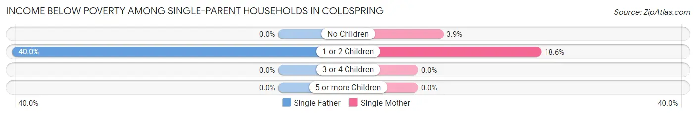 Income Below Poverty Among Single-Parent Households in Coldspring