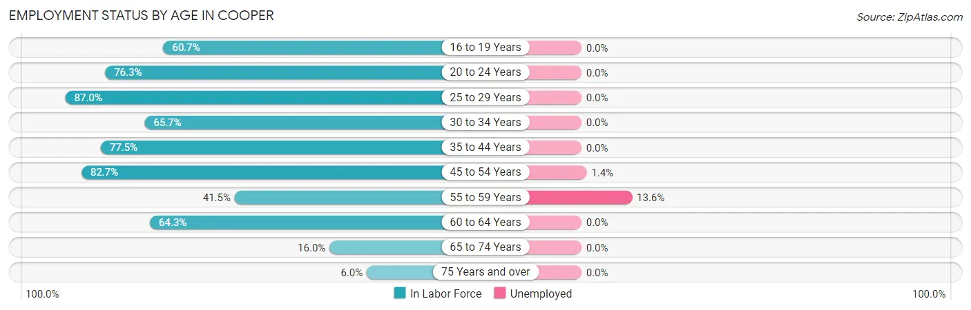 Employment Status by Age in Cooper