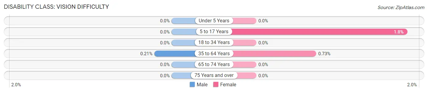 Disability in Crandall: <span>Vision Difficulty</span>