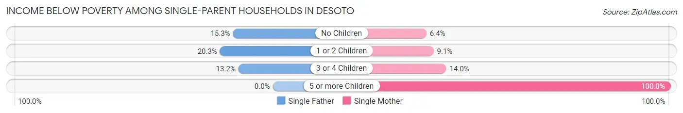 Income Below Poverty Among Single-Parent Households in Desoto