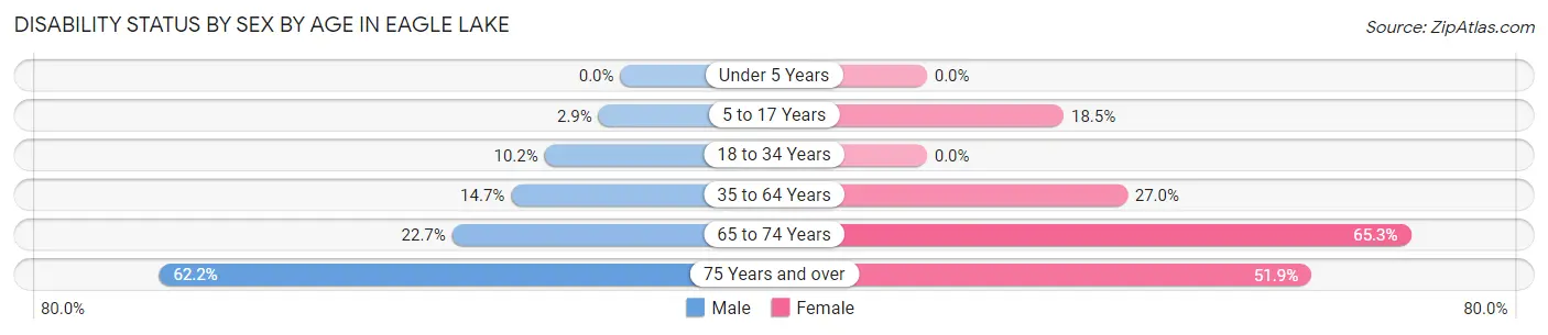 Disability Status by Sex by Age in Eagle Lake