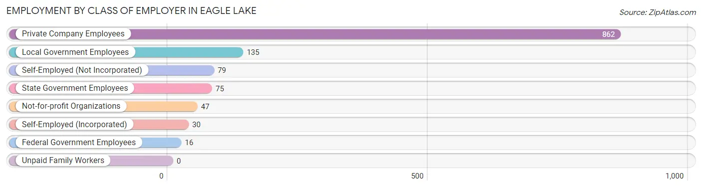 Employment by Class of Employer in Eagle Lake