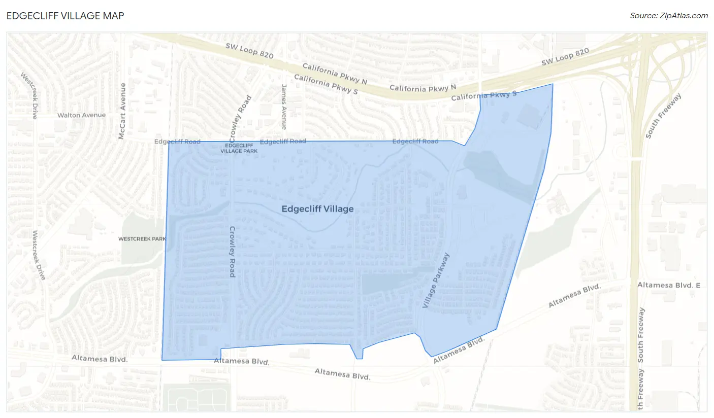 Edgecliff Village Map