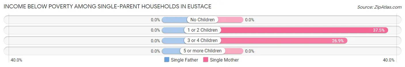 Income Below Poverty Among Single-Parent Households in Eustace