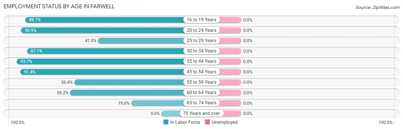Employment Status by Age in Farwell