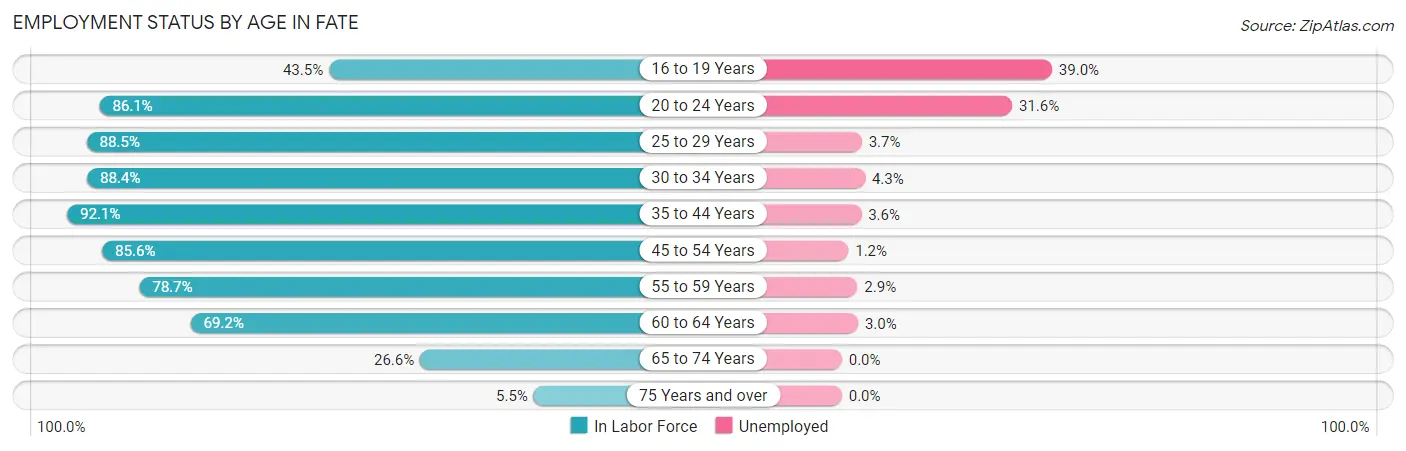 Employment Status by Age in Fate
