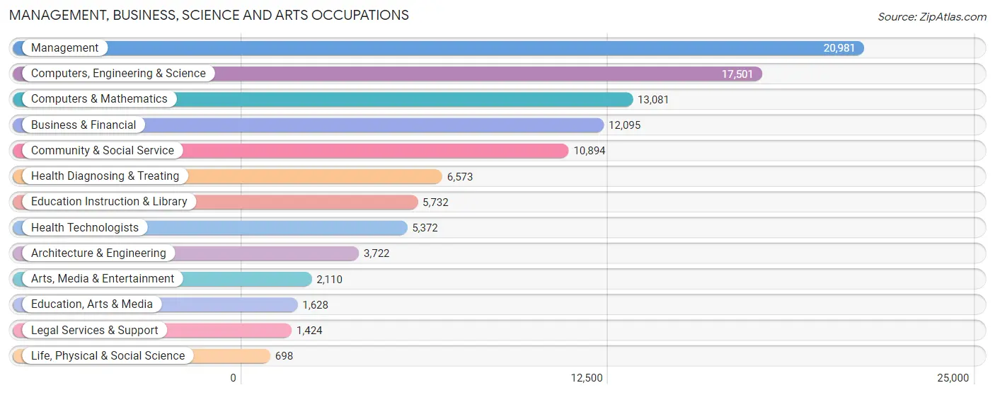 Management, Business, Science and Arts Occupations in Frisco