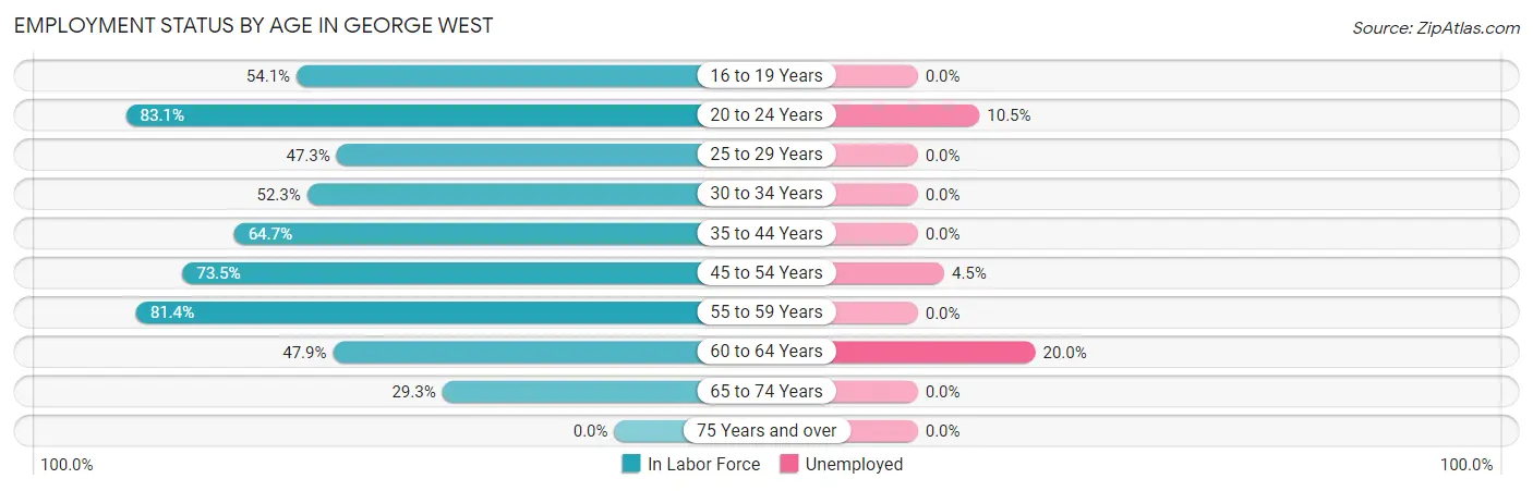 Employment Status by Age in George West