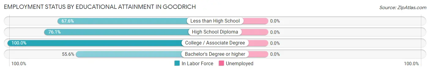Employment Status by Educational Attainment in Goodrich