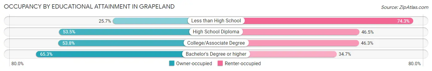 Occupancy by Educational Attainment in Grapeland