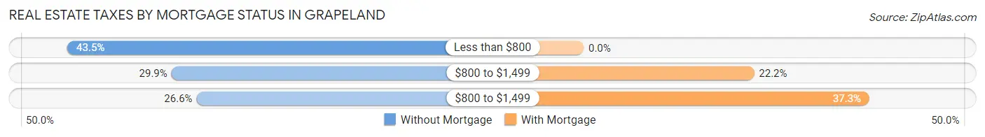 Real Estate Taxes by Mortgage Status in Grapeland