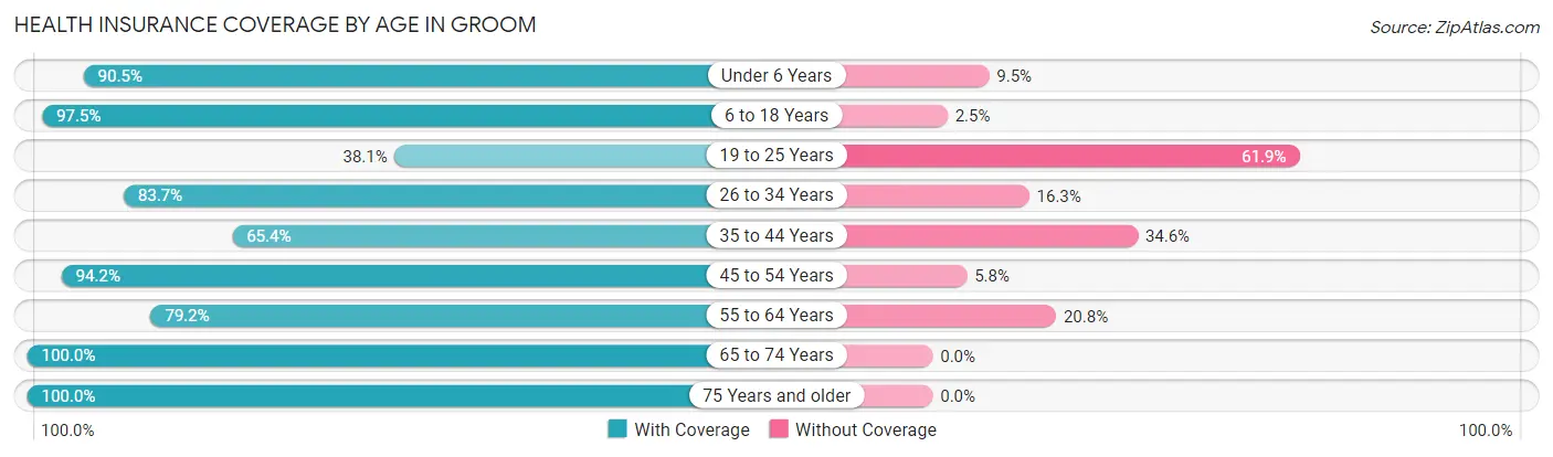 Health Insurance Coverage by Age in Groom