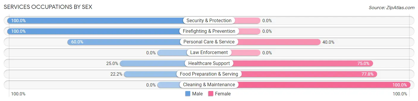 Services Occupations by Sex in Gruver