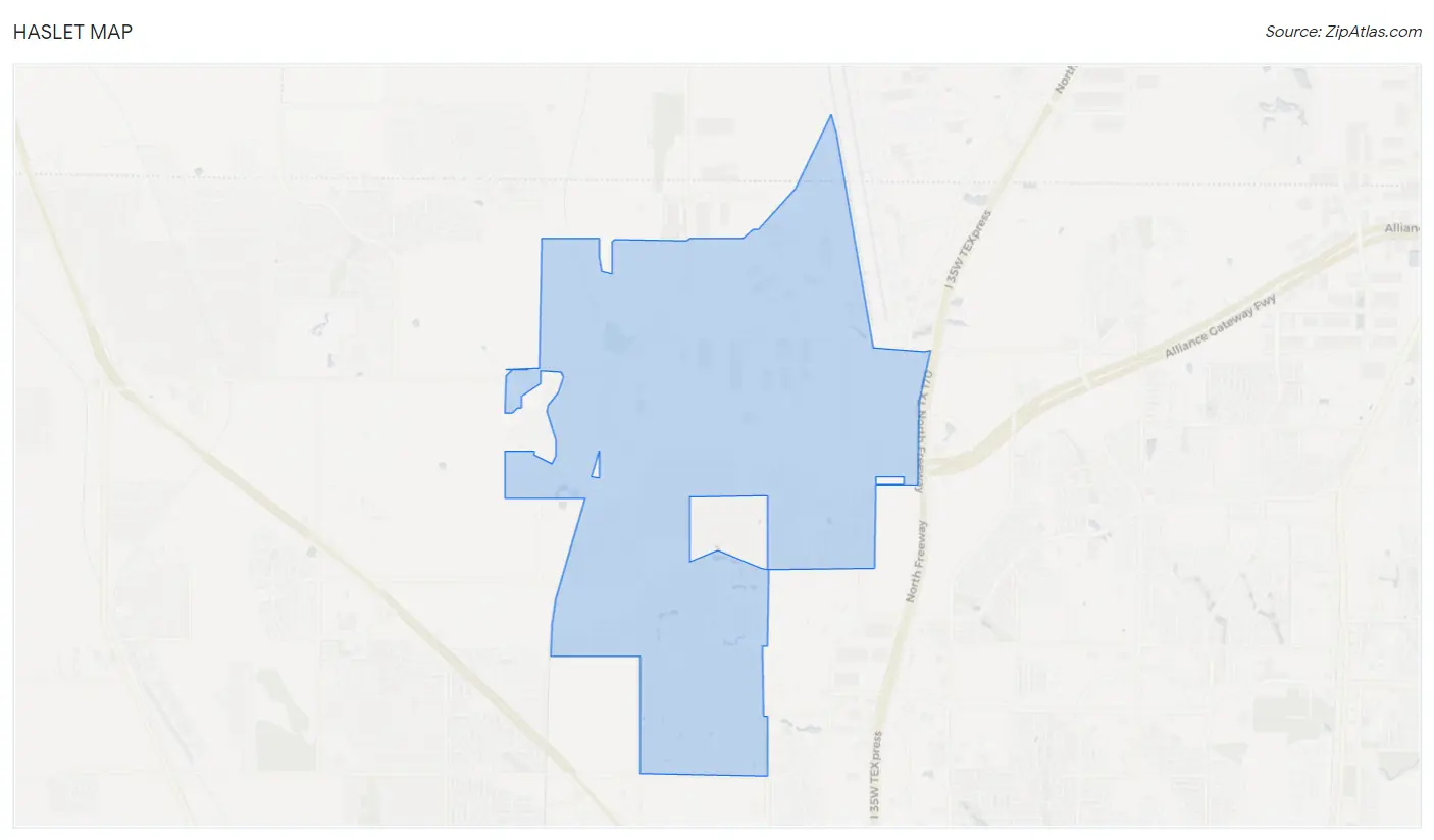 Haslet Map