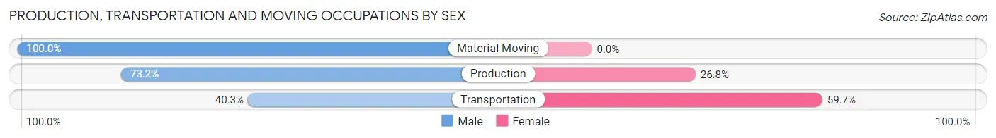 Production, Transportation and Moving Occupations by Sex in Hearne
