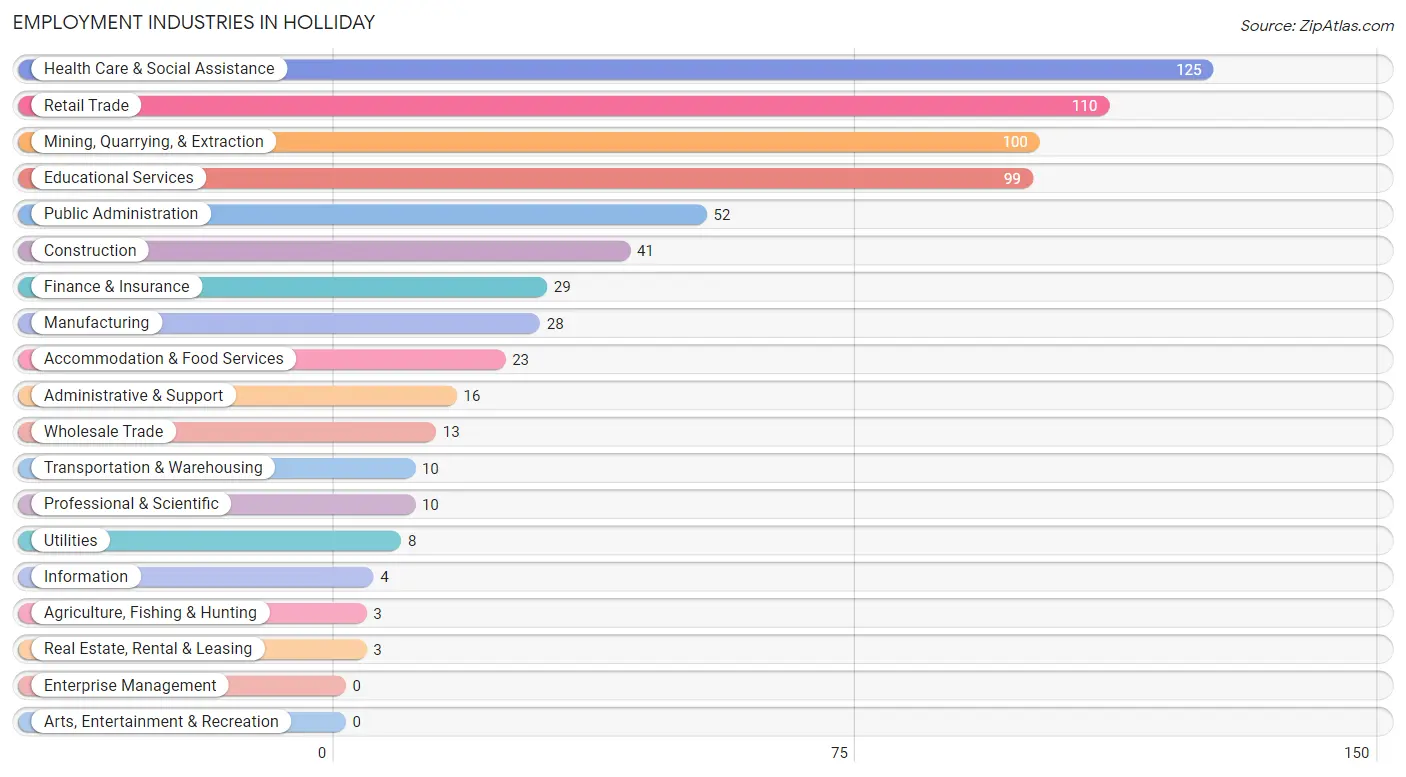 Employment Industries in Holliday