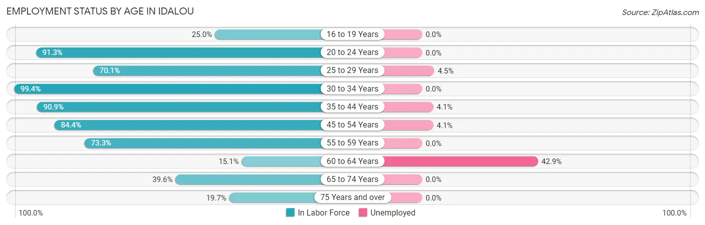 Employment Status by Age in Idalou