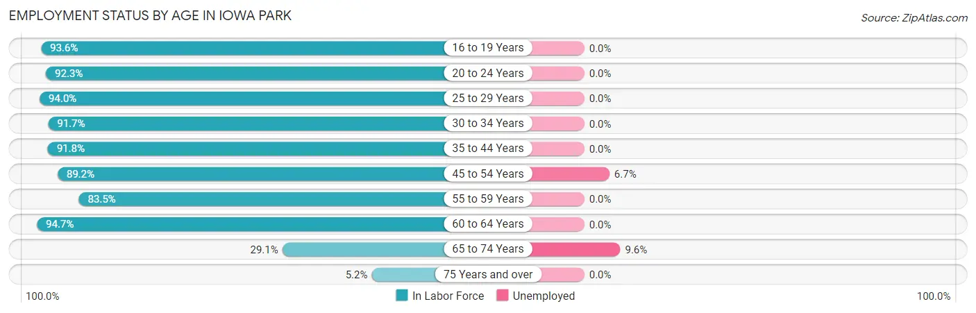 Employment Status by Age in Iowa Park