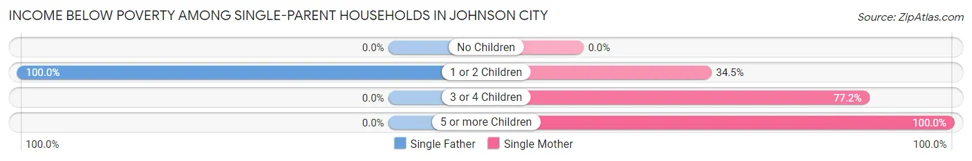 Income Below Poverty Among Single-Parent Households in Johnson City