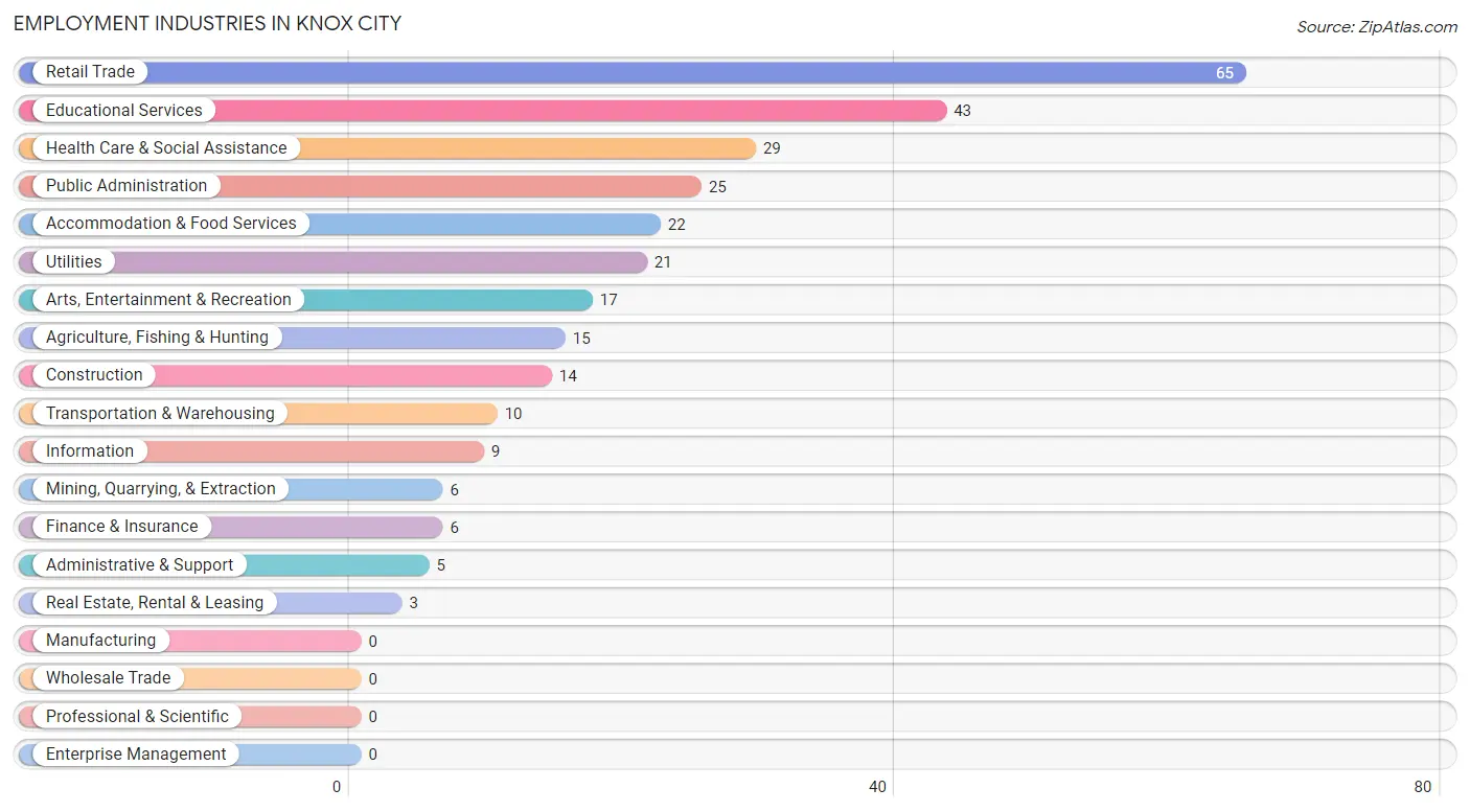 Employment Industries in Knox City