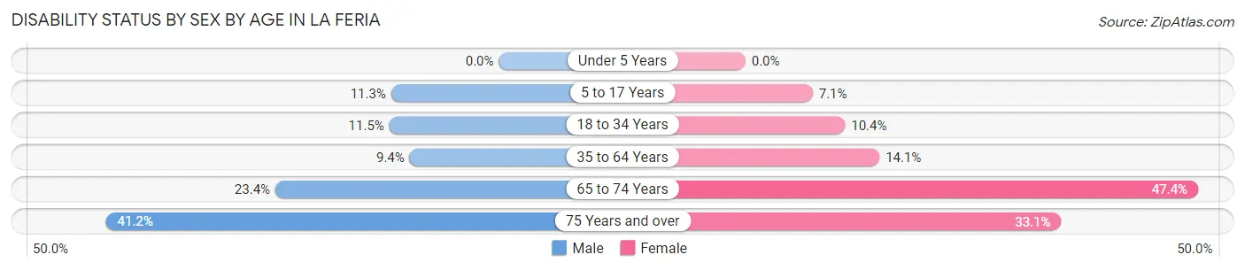 Disability Status by Sex by Age in La Feria
