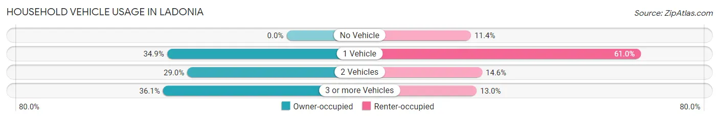 Household Vehicle Usage in Ladonia