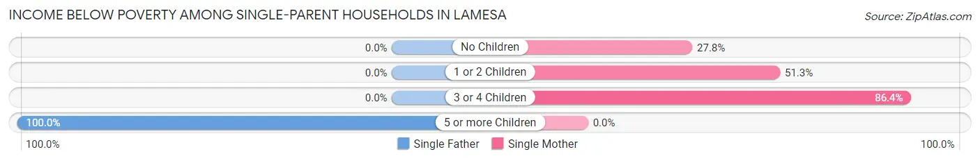 Income Below Poverty Among Single-Parent Households in Lamesa