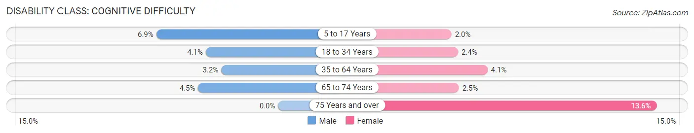 Disability in Leander: <span>Cognitive Difficulty</span>