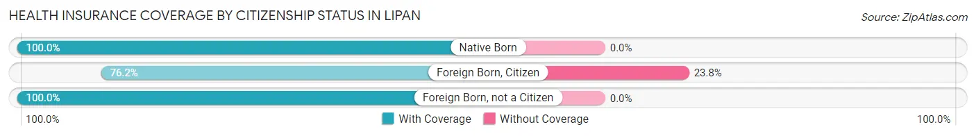 Health Insurance Coverage by Citizenship Status in Lipan