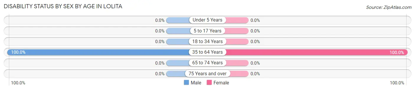 Disability Status by Sex by Age in Lolita