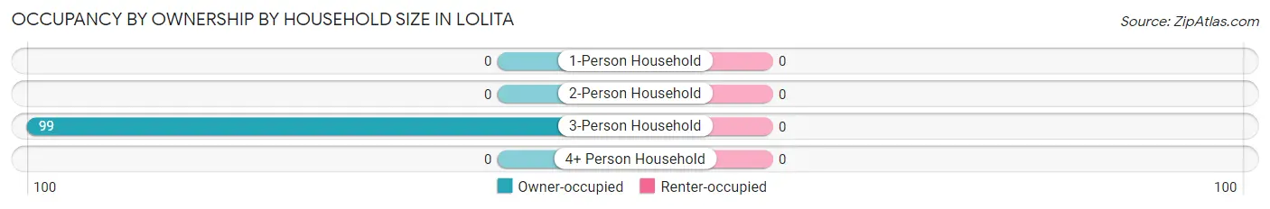 Occupancy by Ownership by Household Size in Lolita