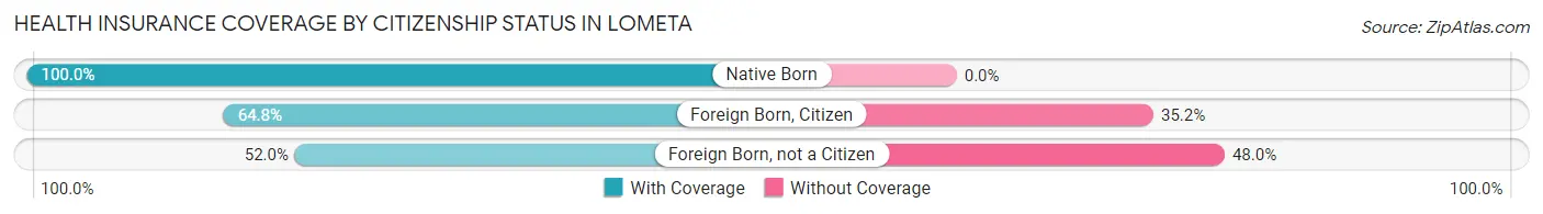 Health Insurance Coverage by Citizenship Status in Lometa