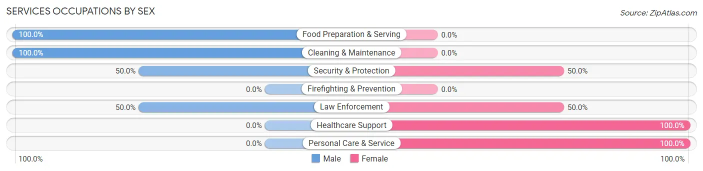 Services Occupations by Sex in Lometa