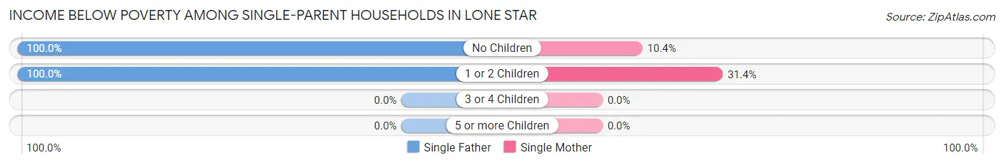 Income Below Poverty Among Single-Parent Households in Lone Star