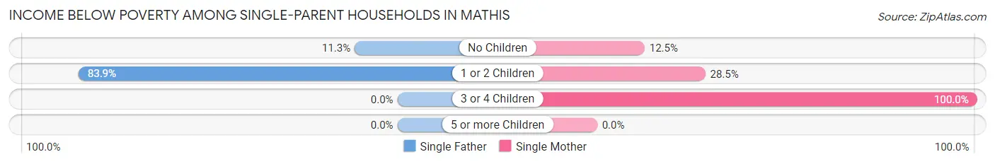 Income Below Poverty Among Single-Parent Households in Mathis