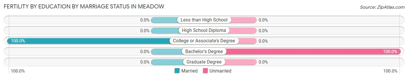 Female Fertility by Education by Marriage Status in Meadow