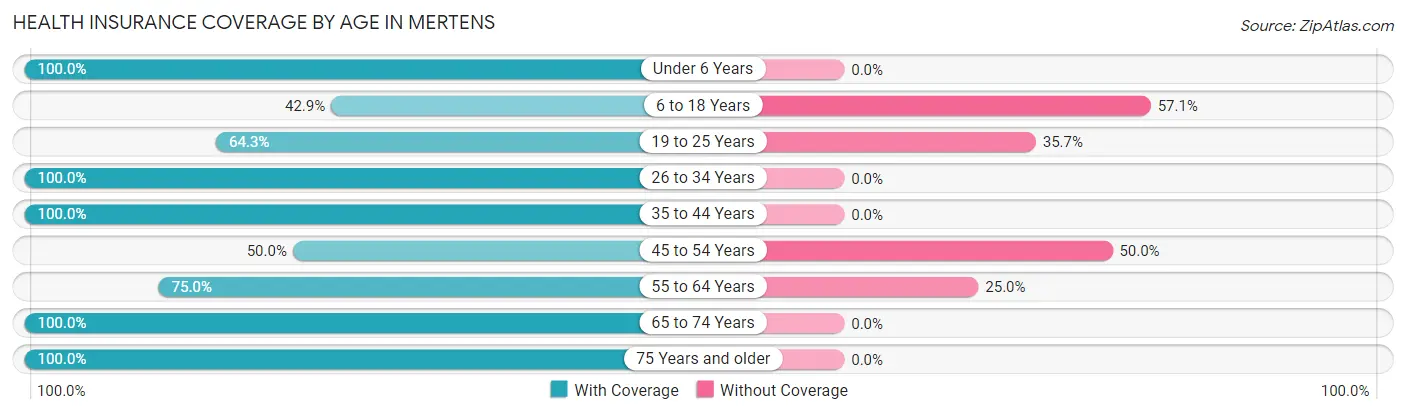 Health Insurance Coverage by Age in Mertens