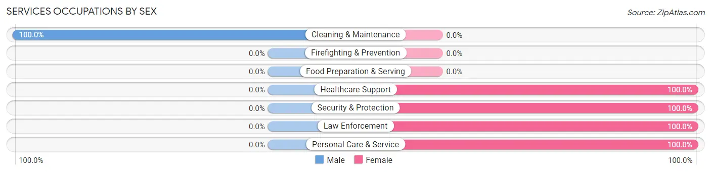 Services Occupations by Sex in Mertzon