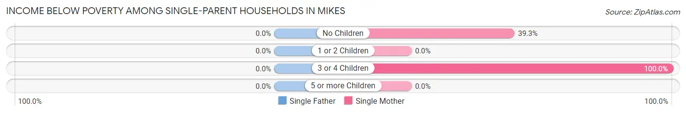 Income Below Poverty Among Single-Parent Households in Mikes