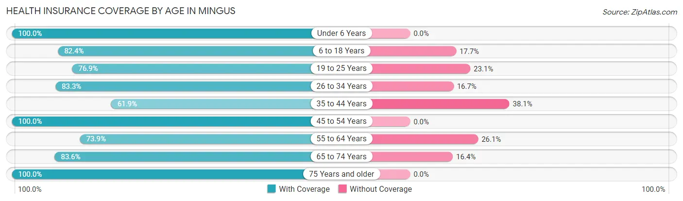 Health Insurance Coverage by Age in Mingus