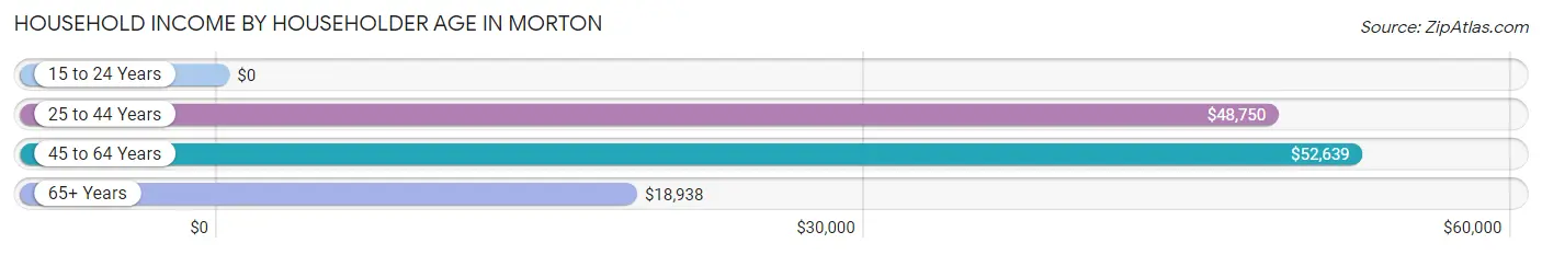 Household Income by Householder Age in Morton