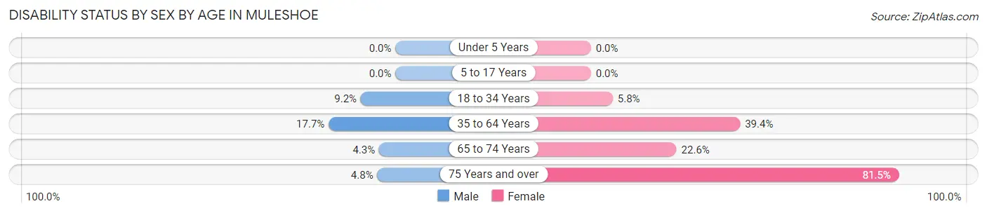 Disability Status by Sex by Age in Muleshoe