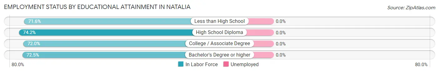 Employment Status by Educational Attainment in Natalia
