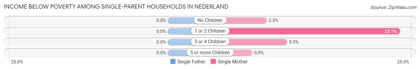 Income Below Poverty Among Single-Parent Households in Nederland