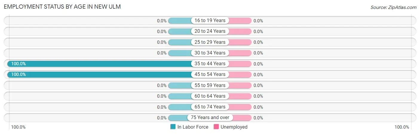 Employment Status by Age in New Ulm