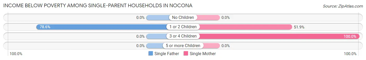 Income Below Poverty Among Single-Parent Households in Nocona