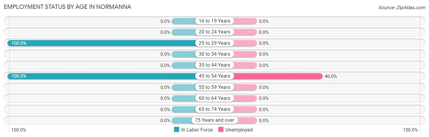 Employment Status by Age in Normanna