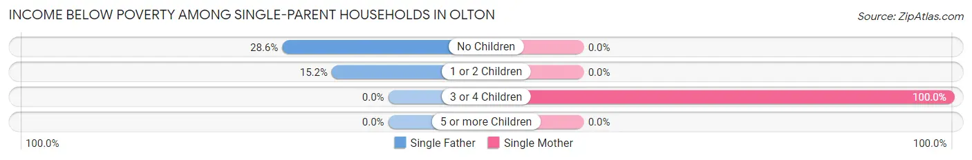 Income Below Poverty Among Single-Parent Households in Olton