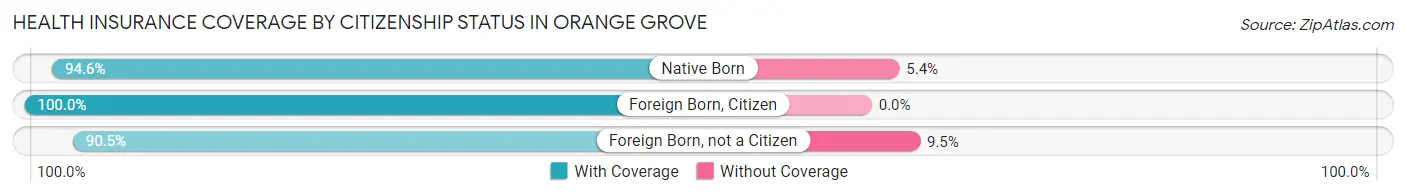 Health Insurance Coverage by Citizenship Status in Orange Grove